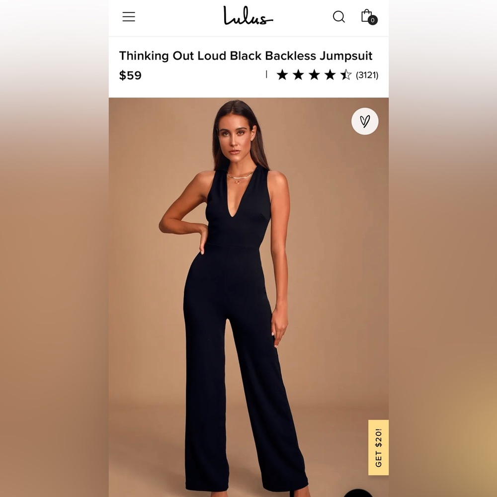 Lulu’s Backless Jumpsuit - NWT